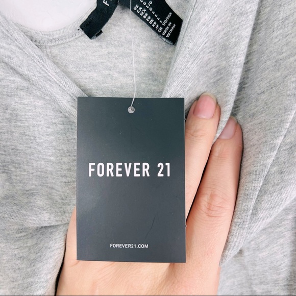 Forever 21 NWT Grey A line Dress Size Large - Picture 4 of 7
